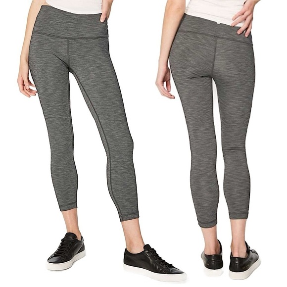 Lululemon Wunder Under High Rise 7/8 Tight Full-On Luxtreme 25" Heathered Black - Picture 1 of 11